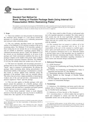 Standardtestmethode für die Berstprüfung flexibler Verpackungsdichtungen unter Verwendung von internem Luftdruck in Rückhalteplatten