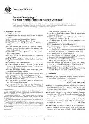 Standardterminologie aromatischer Kohlenwasserstoffe und verwandter Chemikalien