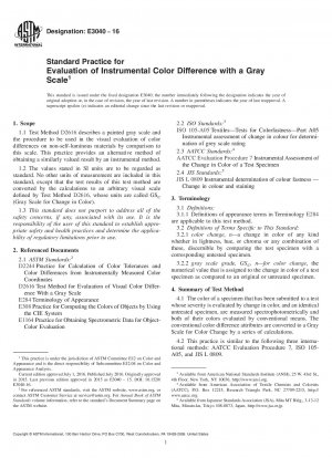 Standardpraxis zur Bewertung instrumenteller Farbunterschiede anhand einer Grauskala