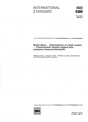 Nickellegierungen; Bestimmung des Kobaltgehalts; Potentiometrische Titrationsmethode mit Kaliumhexacyanoferrat(III)