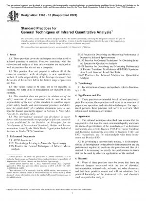 Standardpraktiken für allgemeine Techniken der quantitativen Infrarotanalyse