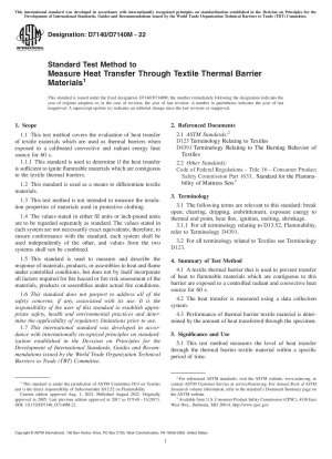 Standardtestmethode zur Messung der Wärmeübertragung durch textile Wärmedämmmaterialien