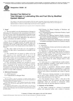 Standardtestmethode für Gesamtstickstoff in Schmierölen und Heizölen nach der modifizierten Kjeldahl-Methode