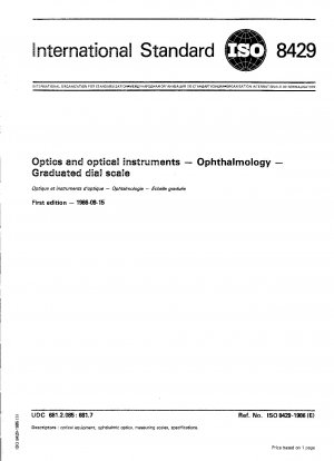 Optik und optische Instrumente; Augenheilkunde; Abgestufte Zifferblattskala