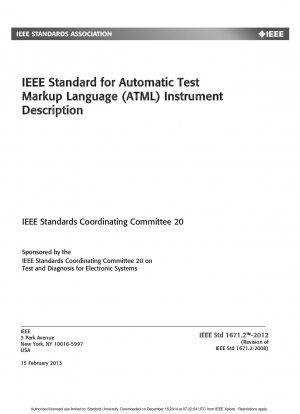 IEEE-Standard für ATML (Automatic Test Markup Language) Instrumentenbeschreibung – Redline