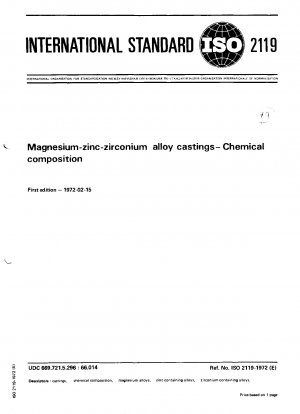 Gussteile aus Magnesium-Zink-Zirkonium-Legierung – Chemische Zusammensetzung