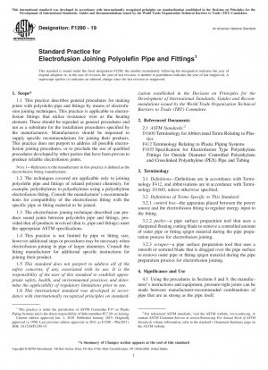 Standardpraxis für die Elektrofusionsverbindung von Polyolefinrohren und -formstücken