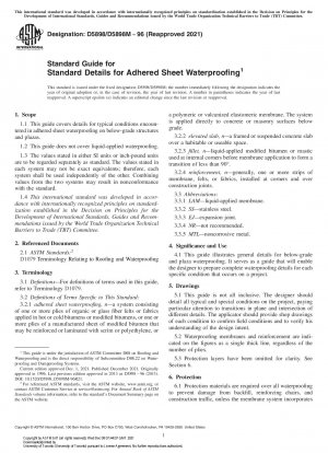 Standardhandbuch für Standarddetails für die Abdichtung geklebter Bahnen