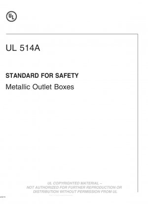 UL-Standard für sichere metallische Steckdosen (Elfte Ausgabe; Nachdruck mit Überarbeitungen bis einschließlich 11. August 2017)