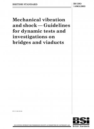 Mechanische Vibration und Schock – Richtlinien für dynamische Tests und Untersuchungen an Brücken und Viadukten