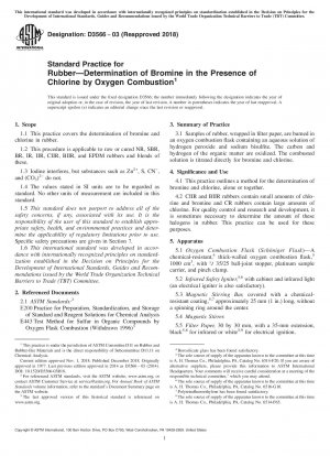 Standardpraxis für die Bestimmung von Brom in Gegenwart von Chlor durch Sauerstoffverbrennung in Gummi