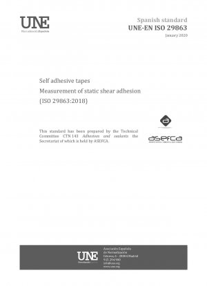 Selbstklebebänder – Messung der statischen Scherhaftung (ISO 29863:2018)