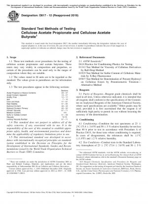 Standardtestmethoden zum Testen von Celluloseacetatpropionat und Celluloseacetatbutyrat