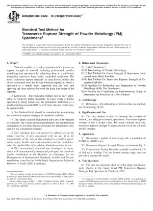 Standardtestverfahren für die Querbruchfestigkeit von Proben aus der Pulvermetallurgie (PM).