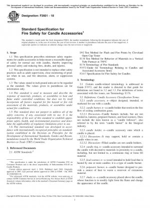 Standardspezifikation für den Brandschutz von Kerzenzubehör