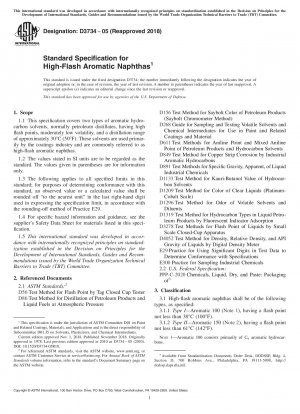 Standardspezifikation für High-Flash-aromatische Naphthas