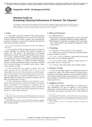 Standardhandbuch zur Bewertung der Reinigungsleistung von Keramikfliesenreinigern