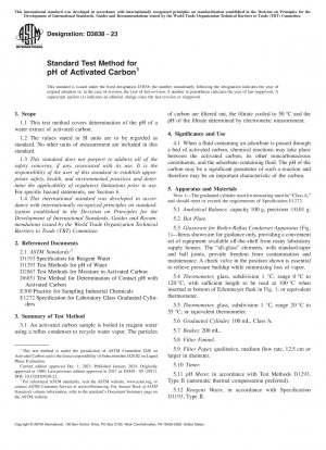 Standardtestmethode für den pH-Wert von Aktivkohle