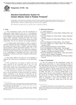 Standardklassifizierungssystem für in Gummiprodukten verwendete Ruße