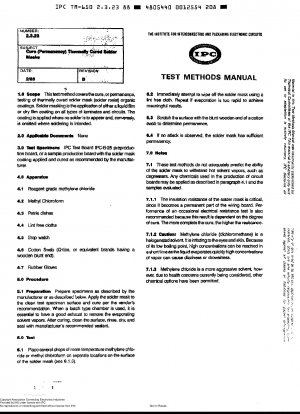 Aushärtung (Permanenz) Thermisch ausgehärtete Lötmasken; Revision B – Februar 1988