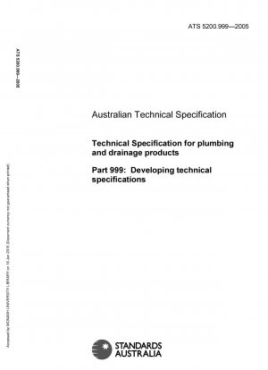 Technische Spezifikationen für Sanitär- und Entwässerungsprodukte – Entwicklung technischer Spezifikationen