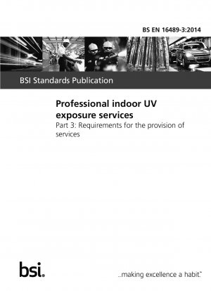 Professionelle UV-Bestrahlungsdienste für Innenräume. Anforderungen an die Erbringung von Dienstleistungen