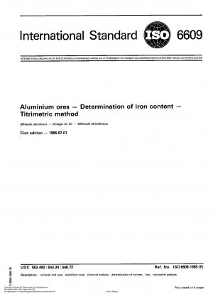 Aluminiumerze; Bestimmung des Eisengehalts; Titrimetrische Methode