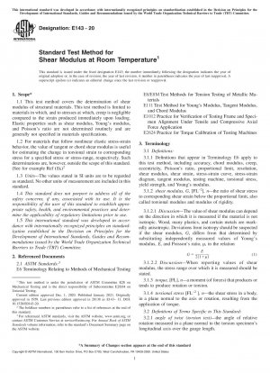 Standardtestmethode für den Schermodul bei Raumtemperatur