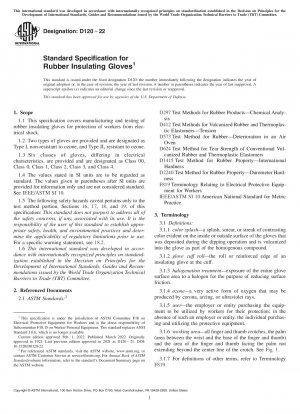 Standardspezifikation für Gummi-Isolierhandschuhe