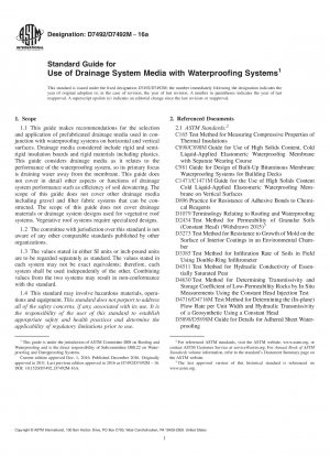 Standardhandbuch für die Verwendung von Entwässerungssystemmedien mit Abdichtungssystemen