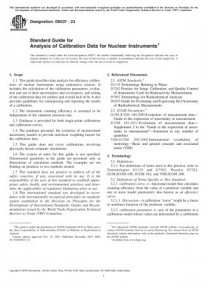 Standardhandbuch zur Analyse von Kalibrierungsdaten für Nuklearinstrumente