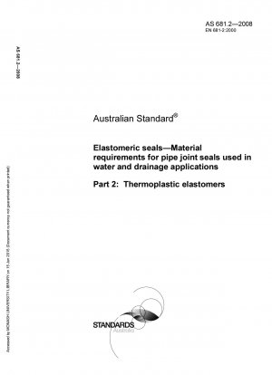 Elastomerdichtungen – Materialanforderungen für Rohrverbindungsdichtungen für Wasser- und Entwässerungsanwendungen – Thermoplastische Elastomere