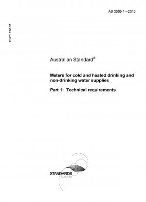 Technische Anforderungen an Wasserzähler für warmes und kaltes Trinkwasser und Brauchwasser
