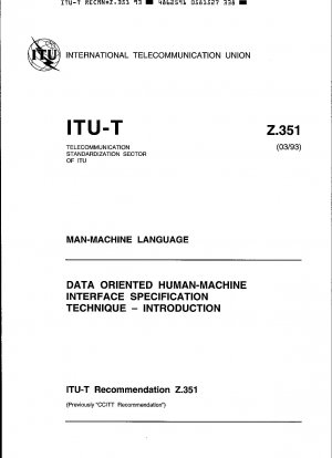 Datenorientierte Spezifikationstechnik für Mensch-Maschine-Schnittstellen – Einführung (Studiengruppe X) 10 Seiten