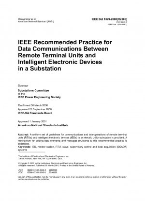 Von der IEEE empfohlene Vorgehensweise für die Datenkommunikation zwischen intelligenten elektronischen Geräten und Fernterminaleinheiten in einer Unterstation