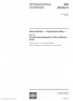 Straßenfahrzeuge – Funktionale Sicherheit – Teil 6: Produktentwicklung auf Softwareebene