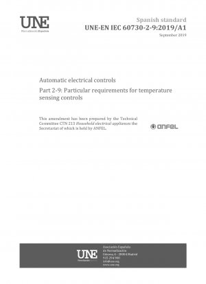 Automatische elektrische Steuerungen – Teil 2-9: Besondere Anforderungen für Temperatursensorsteuerungen.