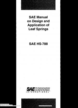 SAE-Handbuch zum Design und zur Anwendung von Blattfedern [Ersetzt: SAE HS J788]