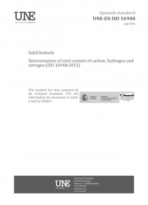 Feste Biobrennstoffe – Bestimmung des Gesamtgehalts an Kohlenstoff, Wasserstoff und Stickstoff (ISO 16948:2015)