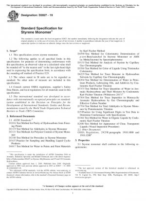 Standardspezifikation für Styrolmonomer
