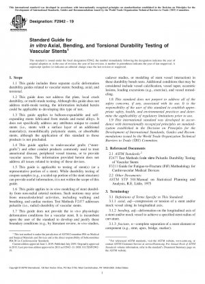 Standardhandbuch für die In-vitro-Prüfung der Axial-, Biege- und Torsionsfestigkeit von Gefäßstents