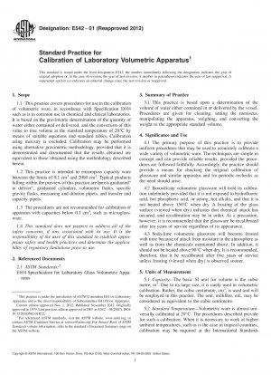 Standardpraxis für die Kalibrierung von volumetrischen Laborgeräten