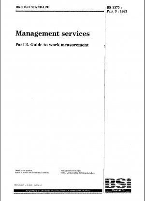 Managementdienstleistungen – Leitfaden zur Arbeitsmessung