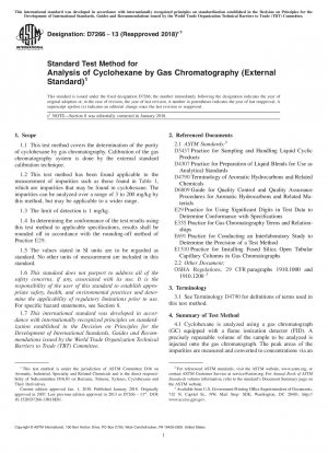 Standardtestmethode zur Analyse von Cyclohexan mittels Gaschromatographie (externer Standard)
