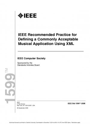 Von der IEEE empfohlene Vorgehensweise zum Definieren einer allgemein akzeptablen Musikanwendung mithilfe von XML