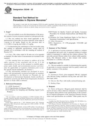 Standardtestmethode für Peroxide in Styrolmonomer