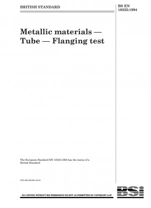 Metallische Werkstoffe – Rohr – Bördeltest