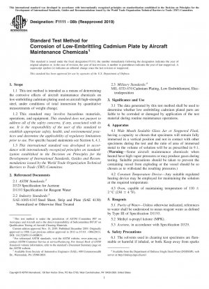 Standardtestmethode für die Korrosion von Cadmiumplatten mit geringer Versprödung durch Flugzeugwartungschemikalien