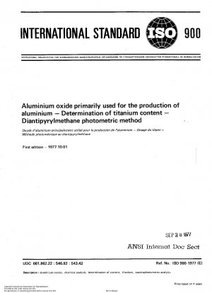 Aluminiumoxid, das hauptsächlich zur Herstellung von Aluminium verwendet wird; Bestimmung des Titangehalts; photometrische Diantipyrylmethan-Methode