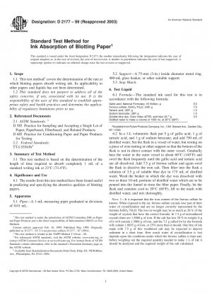 Standardtestmethode für die Tintenaufnahme von Löschpapier